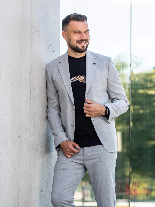 Pánské sako MALABAR světle šedé