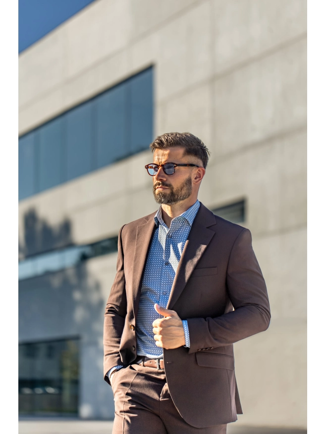 Pánská košile PORTY SLIM modrá náhledový obrázek 2