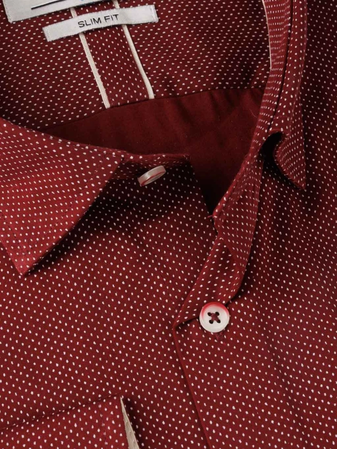 Pánská košile SABRIN SLIM vínová náhledový obrázek 4