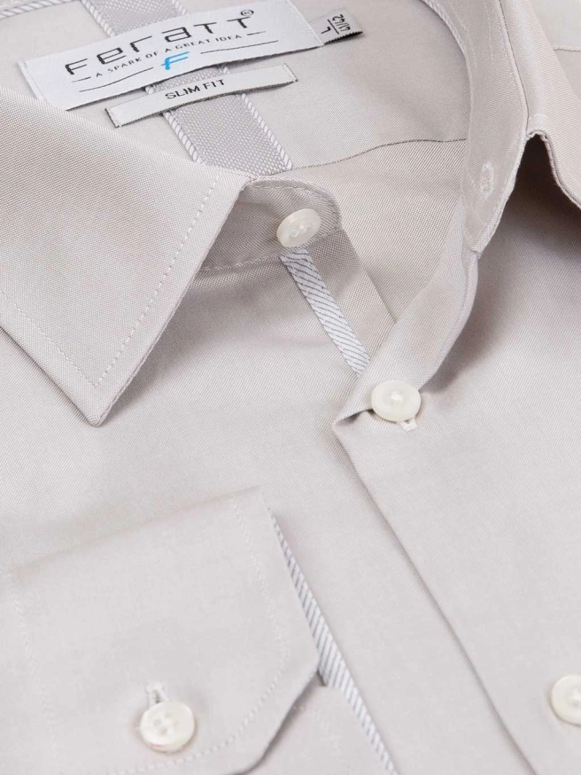 Pánská košile F-LINE NON IRON SLIM šedá náhledový obrázek 4