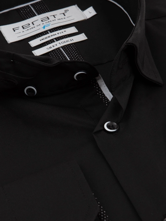 Pánská košile SILKY MODERN černá náhledový obrázek 4