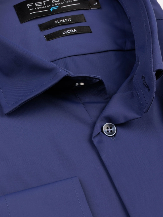 Pánská košile PERFORMANCE SLIM navy náhledový obrázek 3