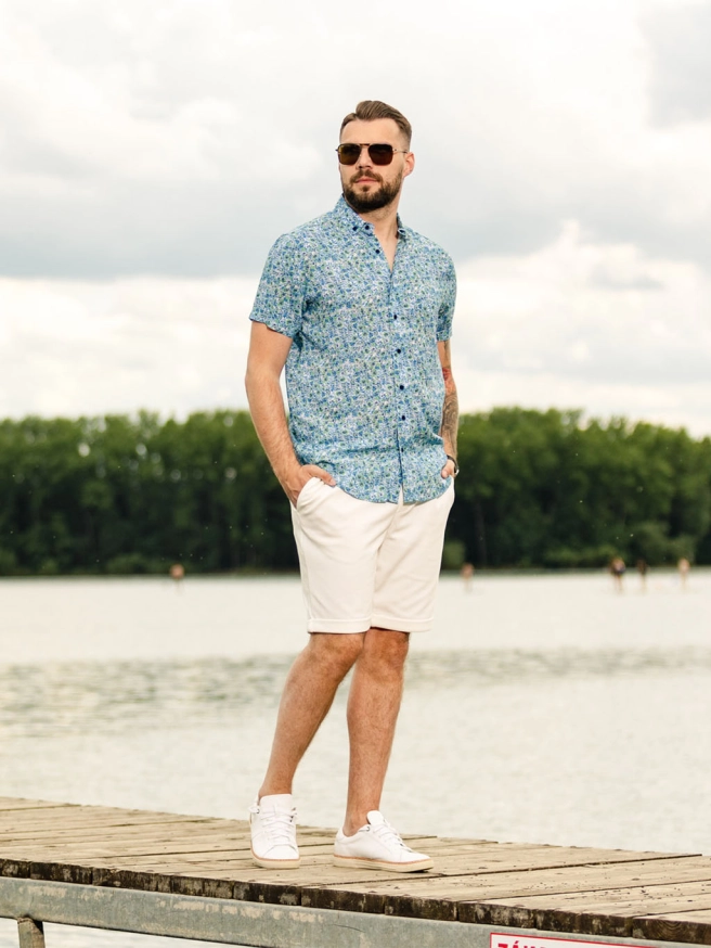 Košile BAMBOO 109 krátký rukáv SLIM náhledový obrázek 2