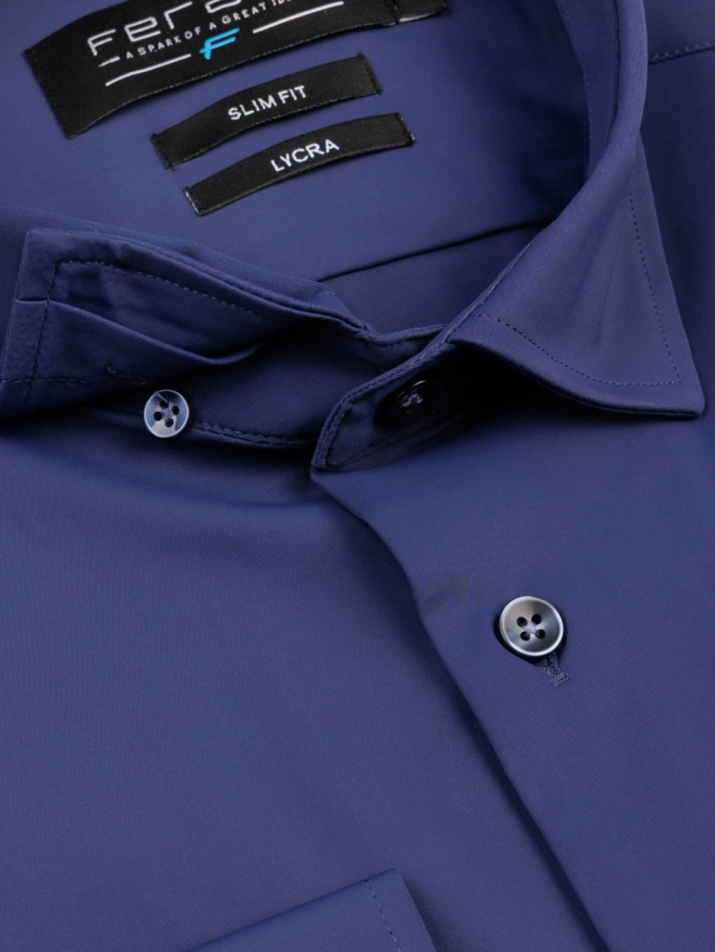 Pánská košile PERFORMANCE SLIM navy náhledový obrázek 4