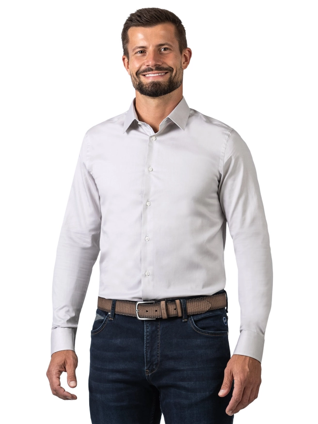 Pánská košile F-LINE NON IRON SLIM šedá náhledový obrázek 3