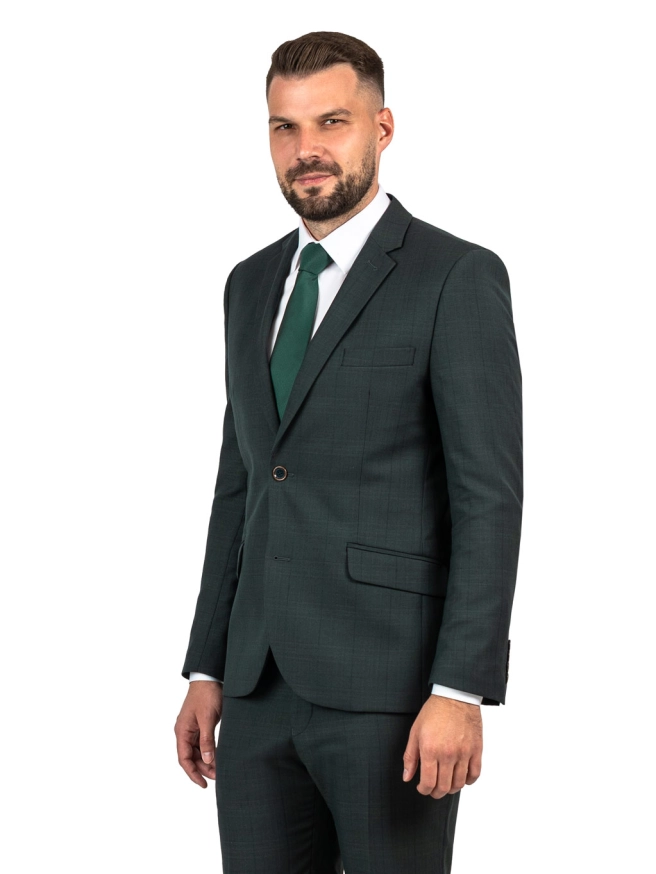 Pánský oblek DAKOTA Z kostkovaný zelený náhledový obrázek 5