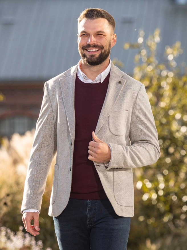 Pánské sako BOGARD světle šedé náhledový obrázek 3