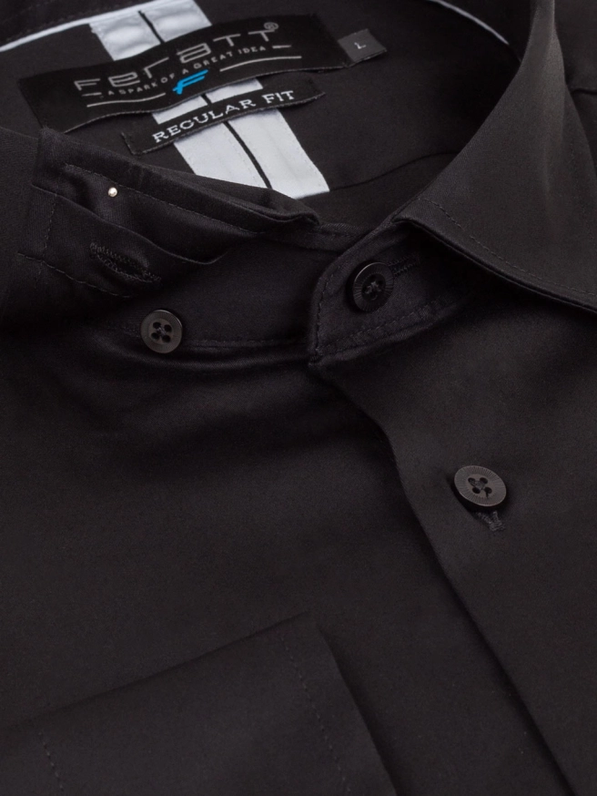 Pánská košile FERATT CONOR REGULAR fit black náhledový obrázek 3