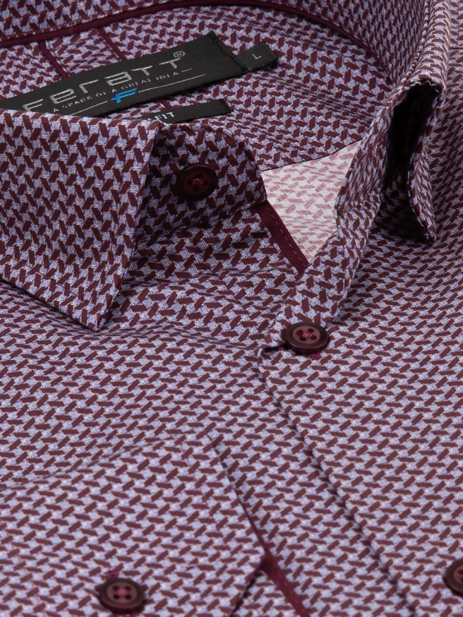 Pánská košile AMALFI SLIM bordó náhledový obrázek 4