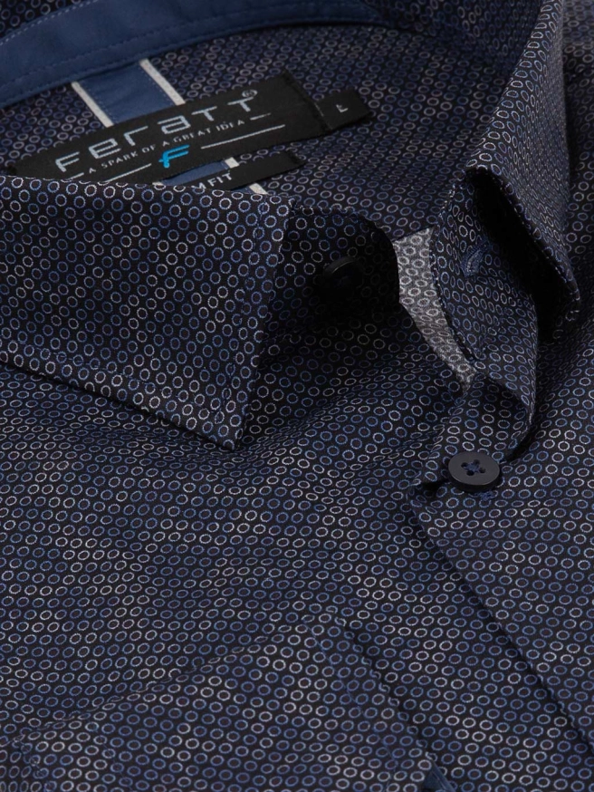 Pánská košile MILANO SLIM navy náhledový obrázek 4