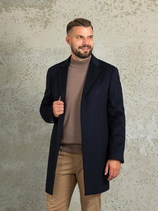 Kašmírový kabát pánský GERRY modrý náhledový obrázek 5