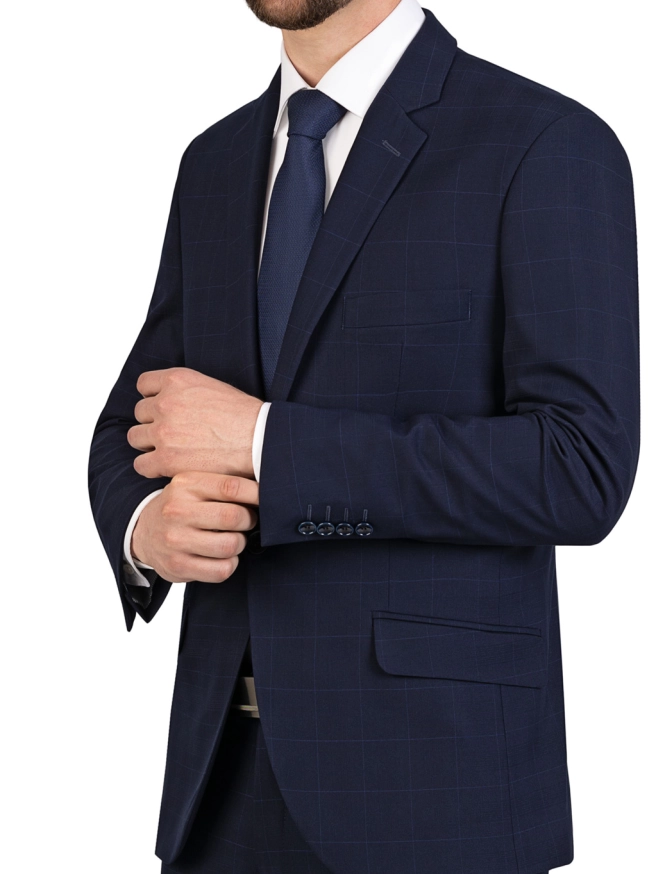 Pánský oblek OWEN - modrý náhledový obrázek 4