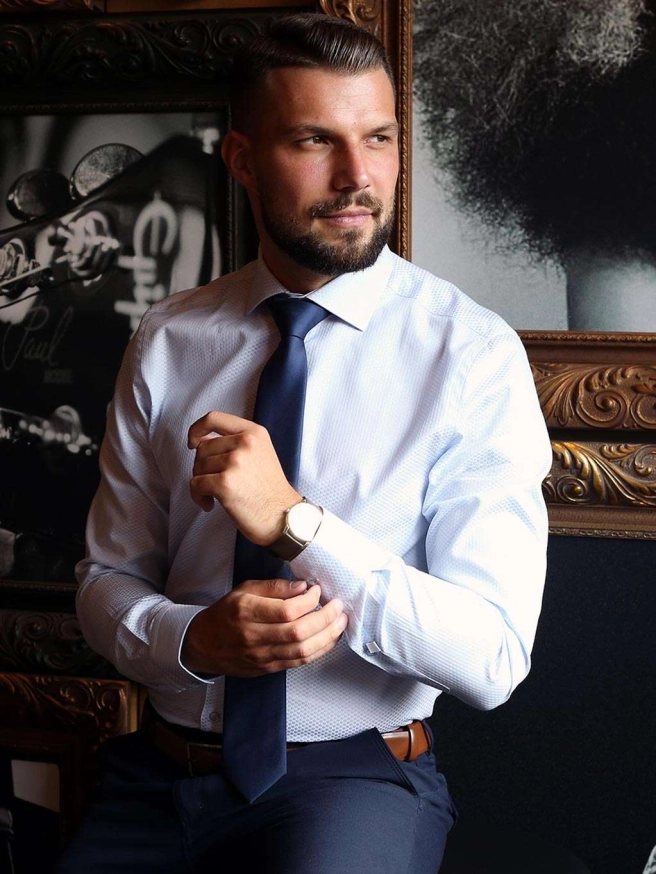 Pánská košile FERATT DON VITO SLIM světle modrá náhledový obrázek 3