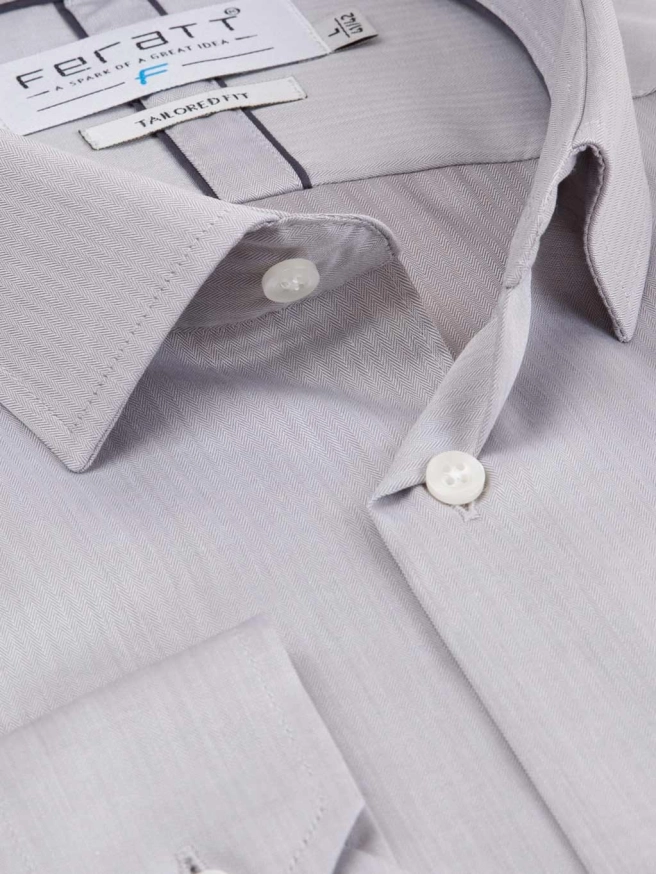Pánská košile F-LINE LUX TAILORED šedá náhledový obrázek 3