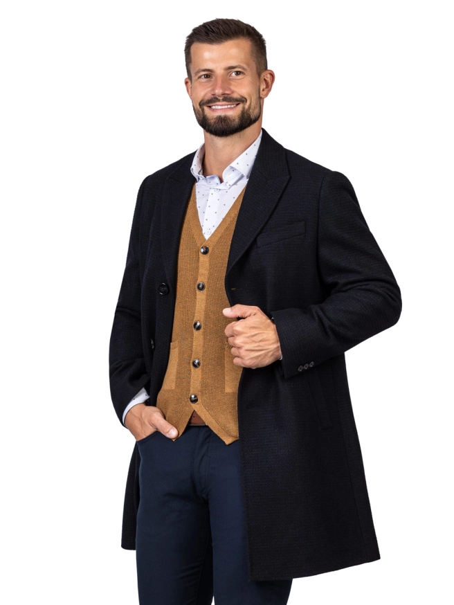 Pánský kabát FREDERICO černý náhledový obrázek 6