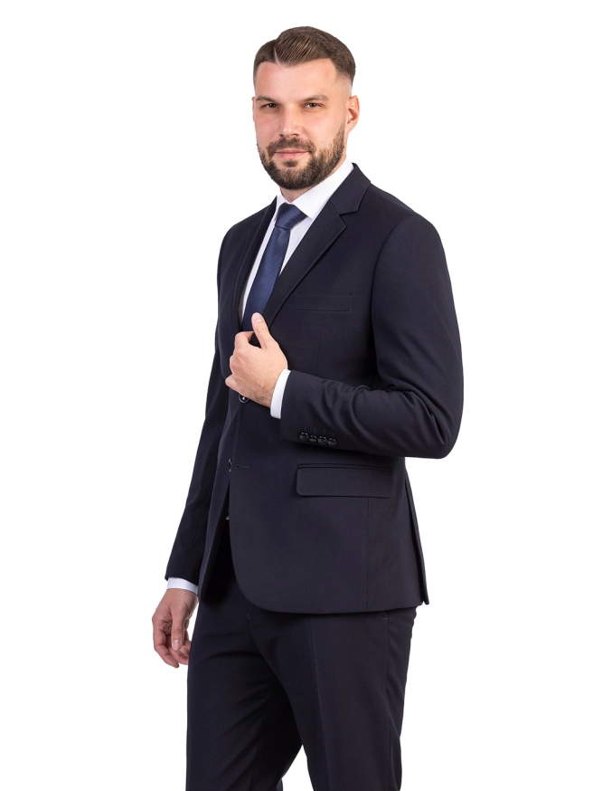 Pánský oblek GEMINI - tmavě modrý náhledový obrázek 7